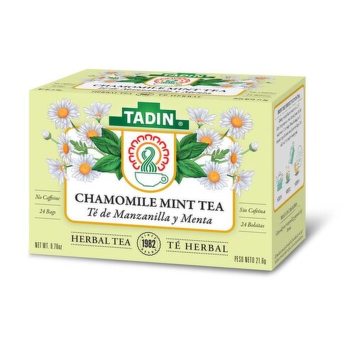 Tadin Chamomile Mint Tea, Caffeine Free, Herbal Tea